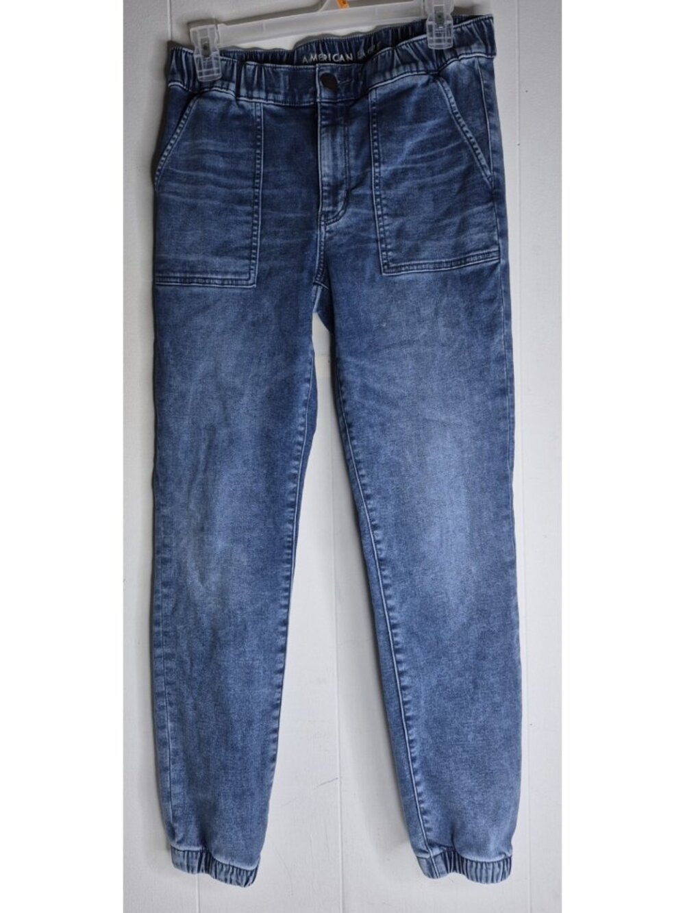 American Eagle Cozy Next Level Stretch Denim Joggers Elastic Women's Size 8